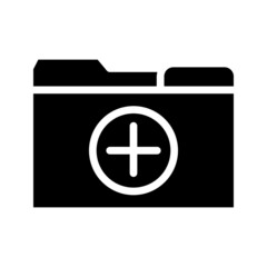 folder icon. Folder file of documents, portfolio with files, business icon. vector illustration on white background