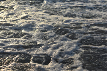 foam from the waves