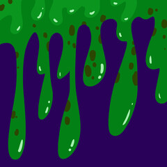 Green color drip art illustration street wall illustration design. Alien world background game image