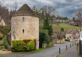 Fototapeta na wymiar View of the Gloucester village of South Woodchester in the Nailsworth Valley, Nailsworth, England