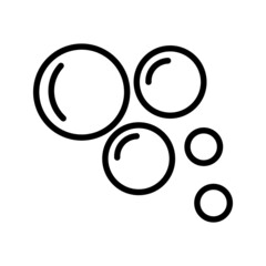 Bubbles vector icon on white background