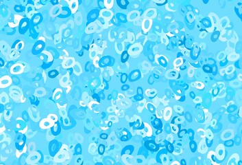 Light Green vector background with bubbles.