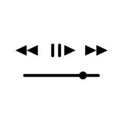 Music media player button smartphone modern simple vector icon on white background