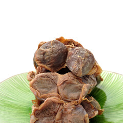 Chinese Waxed Salted Chicken gizzard  on white background