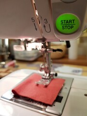 The power button sewing mach