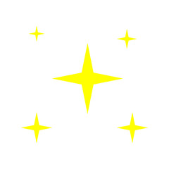 Obraz premium Shine icon, Clean star vector illustration. Color editable on white background