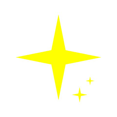 Obraz premium Shine icon, Clean star vector illustration. Color editable on white background