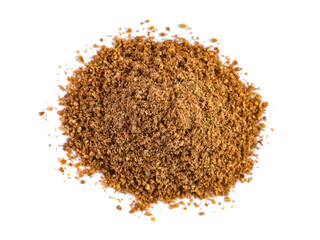 Ground Caraway heap isolated on white background