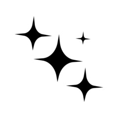 Shine icon, Clean star vector illustration. Color editable on white background
