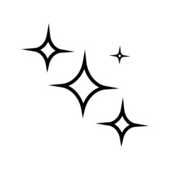 Shine icon, Clean star vector illustration. Color editable on white background