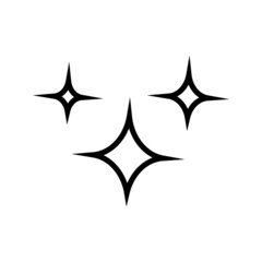 Obraz premium Shine icon, Clean star vector illustration. Color editable on white background