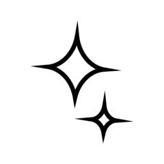 Shine icon, Clean star vector illustration. Color editable on white background