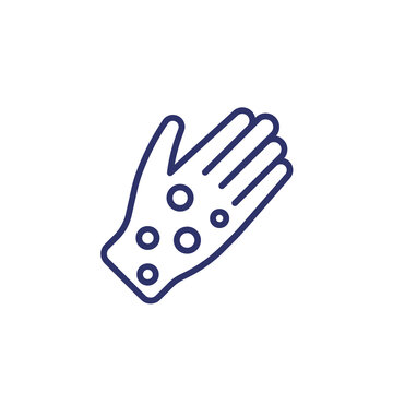 Psoriasis, Rash Line Icon, Vector