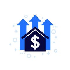 house prices growth icon, vector