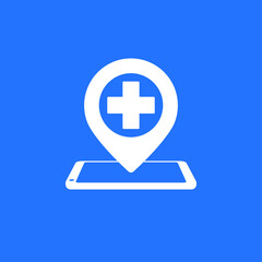 medical app, online doctor vector icon