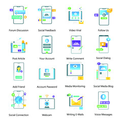 
Online Marketing Flat Gradient Vectors 
