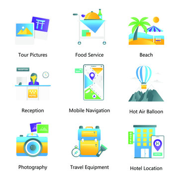 
Flat Gradient Vectors of Travel and Hotel Services
