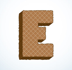 Vector set of stylized symbols wafers with cream inside