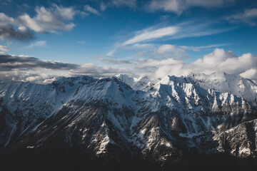 Fototapeta na wymiar Schnee Berge Alpen Panorama II