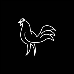 Rooster logo, rooster logo design vector illustration, rooster logo design template vector stock illustration