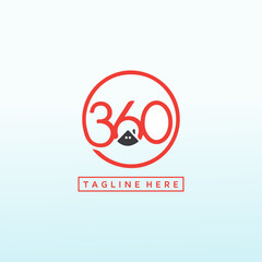360 degree real estate, 360 vector logo design template idea and inspiration.