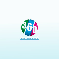 360 degree vector logo design idea and inspiration 