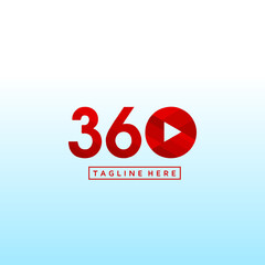 360 degree video icon template, 360 vector logo design template idea and inspiration.