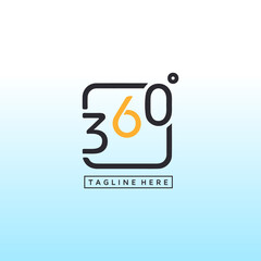 360 degree photo icon, 360 vector logo design template idea and inspiration.
