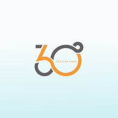 Vector 360 degree icon on white background, 360 vector logo design template idea and inspiration.