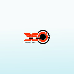 360 degree views vector icon, 360 vector logo design template idea and inspiration.