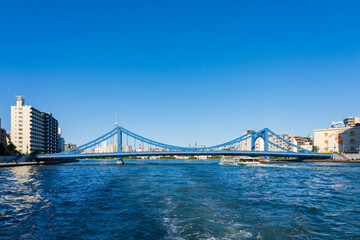 【東京都】都市風景 隅田川と清洲橋