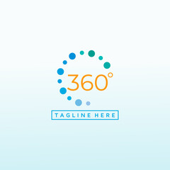360 Degree View Related Vector Icons design template,360 vector logo design template idea and inspiration.