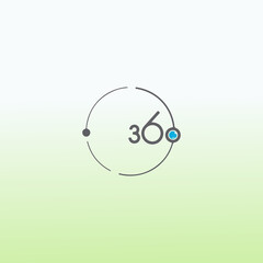 rotate 360 degrees icon vector ,360 vector logo design template idea and inspiration.
