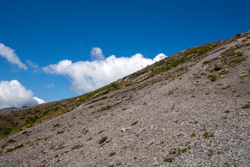 hiking in the mountains