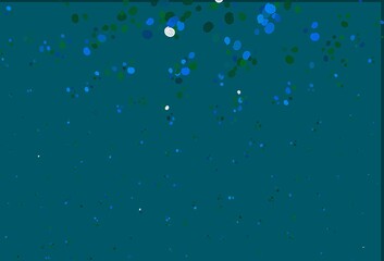 Light Blue, Green vector background with lava shapes.