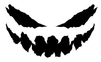 Halloween scary face vector isolated colorful illustration