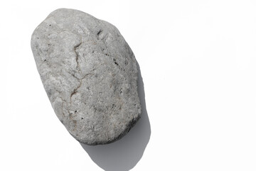 Stone on white background as texture