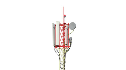 Mobile base station antennas. 3D render.