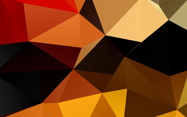 Obraz premium Light Yellow, Orange vector abstract polygonal layout. Colorful abstract illustration with gradient. The best triangular design for your business.