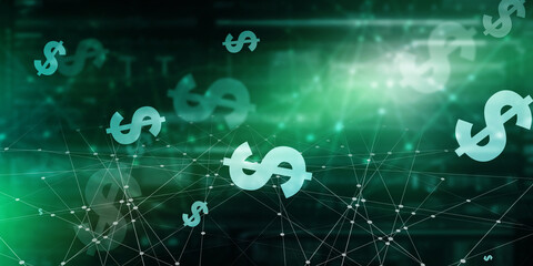 2d rendering usd Dollar symbol 