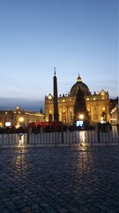 Saint Peter Basilica In Christmas Time
