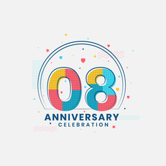 8 Anniversary celebration, Modern 8th Anniversary design