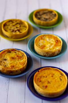 Quich&eacute;, delicious mini yellow tarts