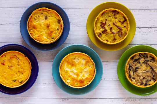 Quich&eacute;, delicious mini yellow tarts