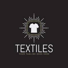 Naklejka premium vintage clothing logo in a minimalist and elegant line art style