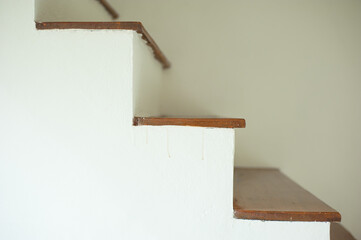 Side close up of the stairs. Step Up Concept.