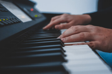 playing the piano