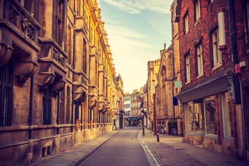 Obraz premium Cambridge city center at sunrise. England 