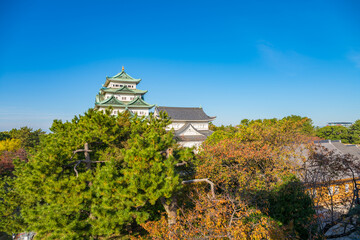 Nagoya castle in autumn season. Japan