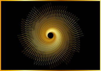 ゴールドグラデーション螺旋背景